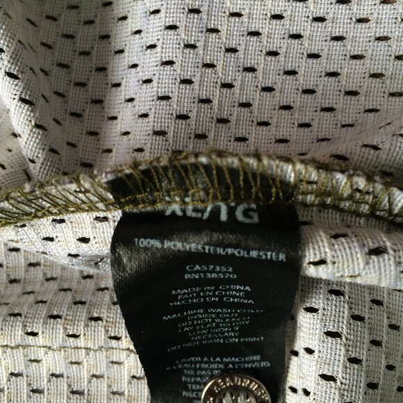 Headrush Mens Camo Jersey XL Khaki Green Brown Button Closure Mesh Short Sleeve - Picture 6 of 7